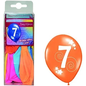 Balónek Balónky s číslem 7 barevné 12ks