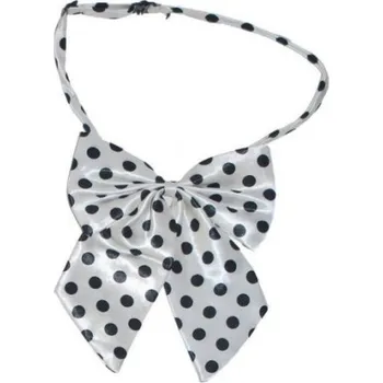 Karnevalový doplněk Motýlek mašle s puntíky bílá