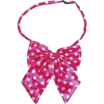 Karnevalový doplněk Motýlek mašle s puntíky růžová