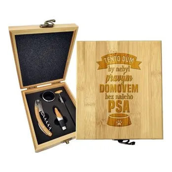 Dárková sada na víno Tento dům: 147×168×49 mm