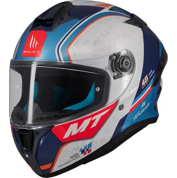 Helma na motorku MT Helmets Integrální helma na motorku MT Targo S Ortola modro-bílá XS