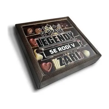 Bonboniéra Pralinky Ty pravé legendy se rodí v září: 20 ks pralinek