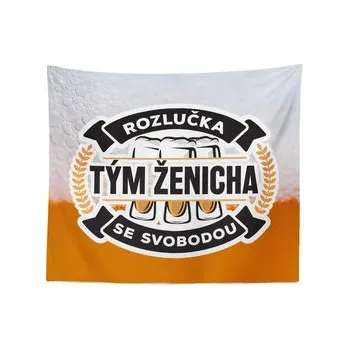 Deka Rozlučka se svobodou tým ženicha: 150x120 cm
