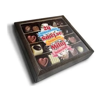 Bonboniéra Pralinky Žij, Směj se, Miluj: 20 ks pralinek