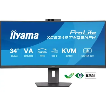 Monitor iiyama ProLite/XCB3497WQSNPH-B1/34"/VA/wQHD/120Hz/0,4ms/Black/3R