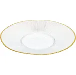 Home Styling Collection Skleněný plochý talíř se zlatým okrajem DATURA, 28 cm