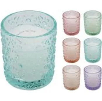 Svíčka Svíčka ve skle 55x65mm vonná, mix barev 170 gram
