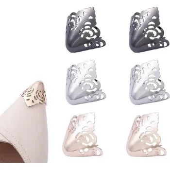 Úložný box CHUANGOU 3 páry kovových chráničů bot, špičaté kovové chrániče bot, pro špičky bot na vysokých