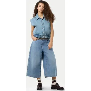 Dámské kraťasy Noisy May Džínové šortky Windie 27034082 Modrá Relaxed Fit S