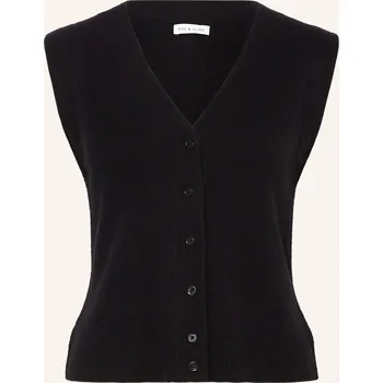 Mrs & Hugs Dámská Pletená Vesta S Kašmírem, černá, 36