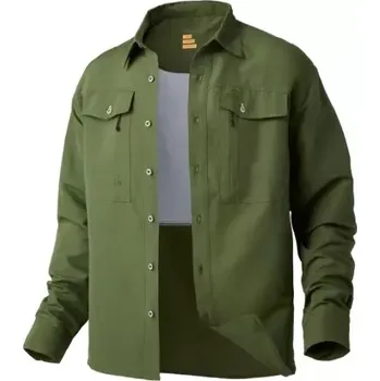 Košile s dlouhým rukávem Ezmar mid weight soft zelená 3XL