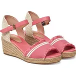 Tommy Hilfiger Espadrilky Fringe Canvas Medium Wedge FW0FW08879 Růžová 39
