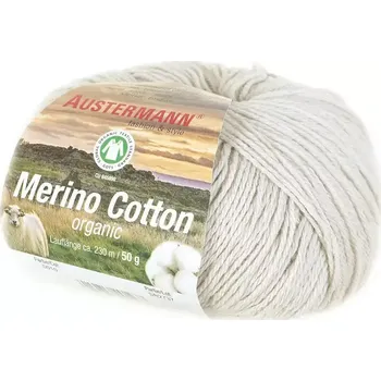 Příze Austermann Merino Cotton 10 (Organická příze Merino Cotton Sand)
