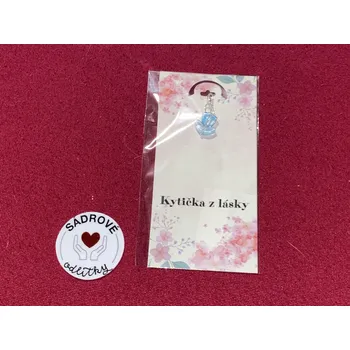 HandMade by VeJa Dárková karta - kytička z lásky (růžový)