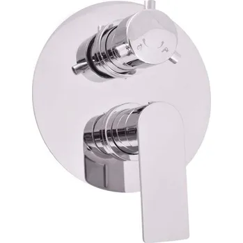 Vodovodní baterie RAV Slezák Nuvia Baterie sprchová podomítková - vrchní díl, bez příslušenství, s přepínačem, chrom, NU.160.CH