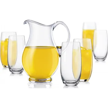 Sklenice Sada sklenic na limonádu a džbán, Crystalex, 1+6