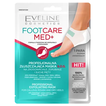Péče o nohy Eveline Cosmetics Foot Care Med. exfoliační maska na paty, 1 pár