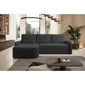 Sedací souprava Rozkládací rohová sedačka CHLOE tmavě šedá