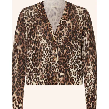 Dámský svetr Lilienfels Dámský Pletený Kardigan S Kašmírem, hnědá / černá...