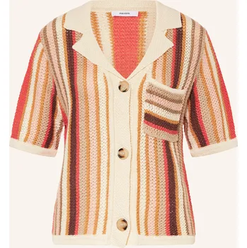 Dámská košile Reiss Dámský Pletený Kardigan Candy A Ze Lnu, režná / červená...