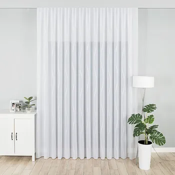 Kusová záclona Valéria s olůvkem - stříbrná 300x300