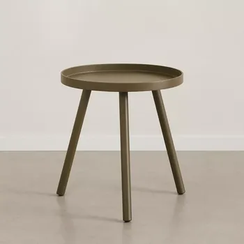 Konferenční stolek Konferenční stolek SASHA – Ø 41 cm (jasanové dřevo, hnědý)