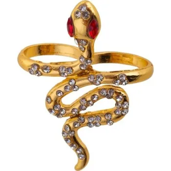 Karnevalový doplněk Prsten s kameny Had