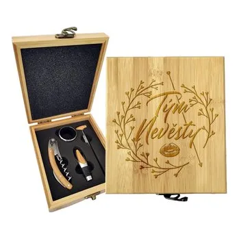 Víno Dárková sada na víno Tým nevěsty: 147×168×49 mm