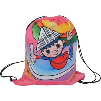 Školní sáček Školní pytel vak sáček Kluk s čepicí - duhový