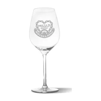 Sklenice Sklenička na víno Miluji svou motorkářku: 49 cl
