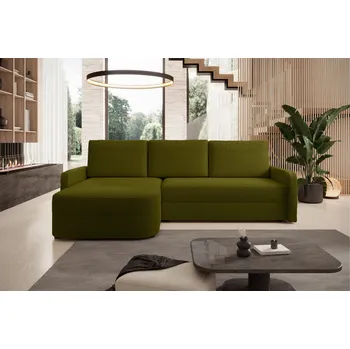 Sedací souprava Rozkládací rohová sedačka CHLOE khaki