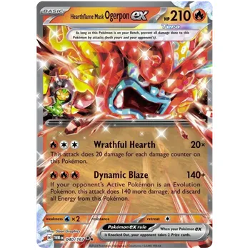 Sběratelská karetní hra Pokémon TCG Hearthflame Mask Ogerpon EX 040/167