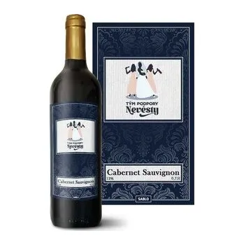 Víno Červené víno Tým podpory nevěsty: 0,75 l