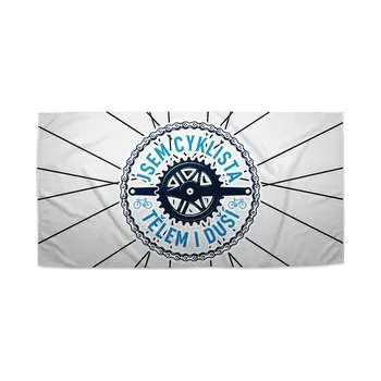 Ručník Jsem cyklista tělem i duší: 50x100 cm