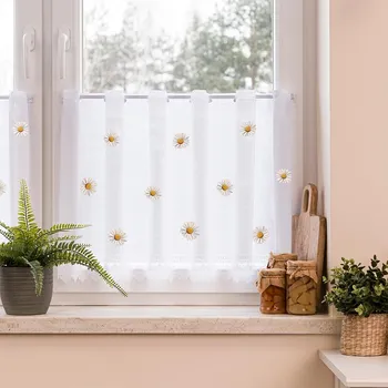 Záclona Vitrážová záclona Kopretina bez obšití 47