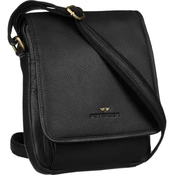 Pánská kožená crossbody Peterson PTN-015 - černá