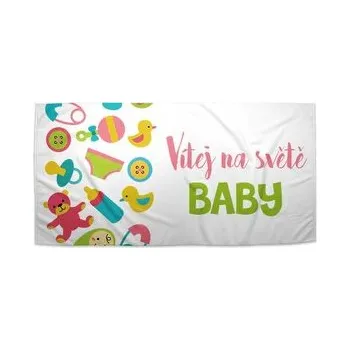Sprchový závěs Ručník Vítej na světě, baby: 30x50 cm