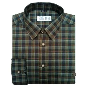 Pánská košile Myslivecká košile Luko flanelová 42 barva vícebarevná bavlněná, s dlouhým rukávem