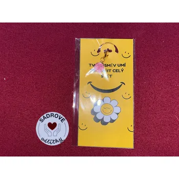 HandMade by VeJa Dárková karta - tvůj úsměv umí rozzářit (smajl)