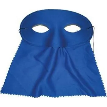 Karnevalová maska Škraboška maska se závojem oválná - modrá