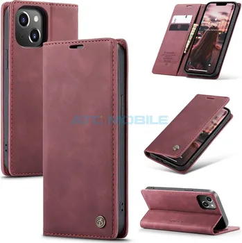 Pouzdro na mobilní telefon Pouzdro CaseMe Book iPhone 15 červené (Wine Red) a zpět 33 Kč s ATC Clubem