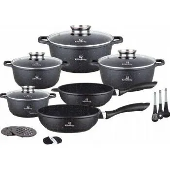KlonBerg Sada titanových hrnců 17ks KB-4026, indukce