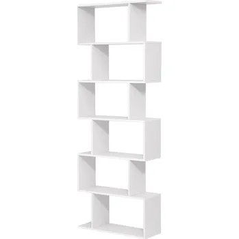 Knihovna Knihovna / regál Nilshaugen - 6 polic - bílá | 190,5x70x24 cm