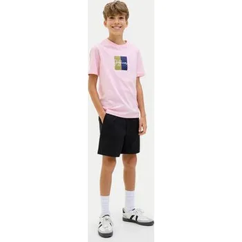 Pánské kraťasy Jack & Jones Junior Šortky z materiálu Jaiden 12275013 Černá Loose Fit 146