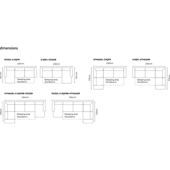 Sedací souprava Gala Collezione Sedací souprava ELIO (více variant) Tvar: Tvar L (pravá), Rozměr: 220 x 154 cm (lenoška), Potah: Látka kategorie A
