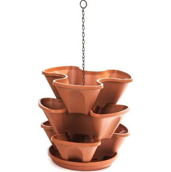 Květináč kaskáda závěsná 2 dílná pr.35cm mix barev - teracota, 23 cm, terakota