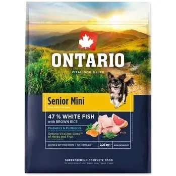 Krmivo pro psa Ontario Senior Mini Fish & Brown Rice 2,25 kg