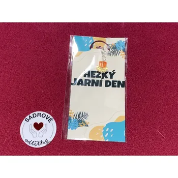 HandMade by VeJa Dárková karta - Hezký jarní den (žlutá)