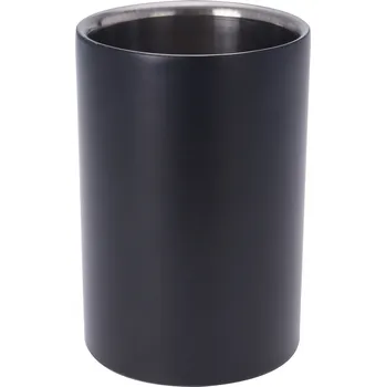 Stojan na víno EH Excellent Houseware Černý stojan na víno z nerezové oceli COOLER, 18 cm