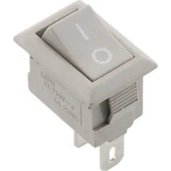 vypínač Kolébkový vypínač obdélníkový mini KCD11-101, šedý 250V/3A